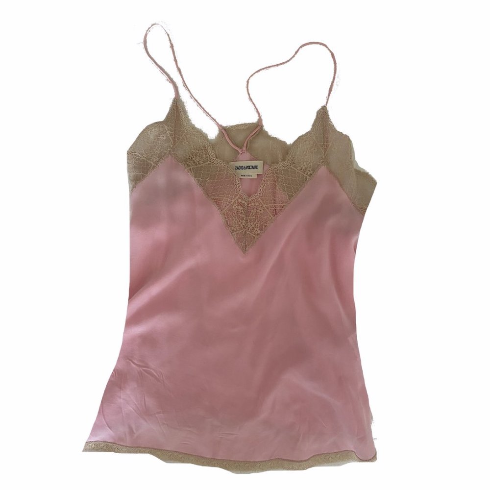 [SOLD] ZADIG AND VOLTAIRE PINK SILK CAMISOLE